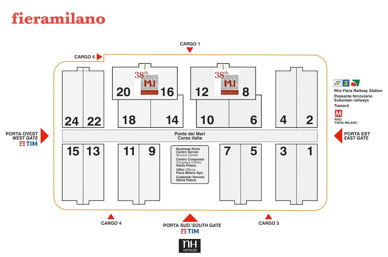 Milano Unica 38 mappa fiera